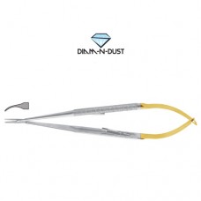 Diam-n-Dust™ Castroviejo Micro Needle Holder Curved - Very Delicate - With Lock Stainless Steel, 14 cm - 5 1/2"